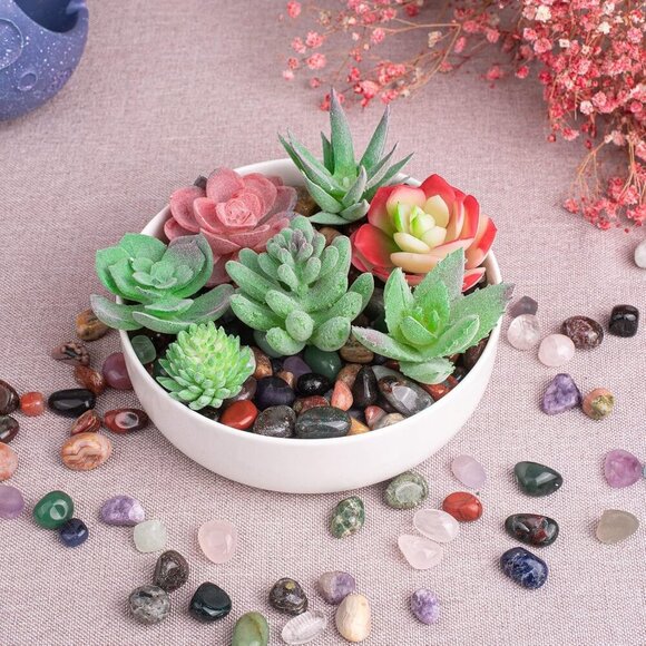 Polished Multicolor Healing Crystal Stone Set, 72 Pcs, 0.5" Handpicked Tumbled S - Picture 7 of 9